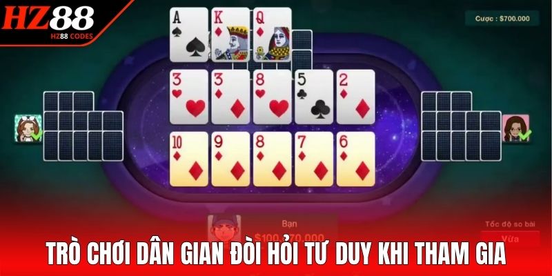 Trò chơi dân gian đòi hỏi tư duy khi tham gia